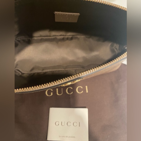 ✨NEW!✨SALE!✨GUCCI✨NWT✨GG GUCCISSIMA RARE HEART LEATHER LARGE POCHETTE BAG CLUTCH - Picture 10 of 14